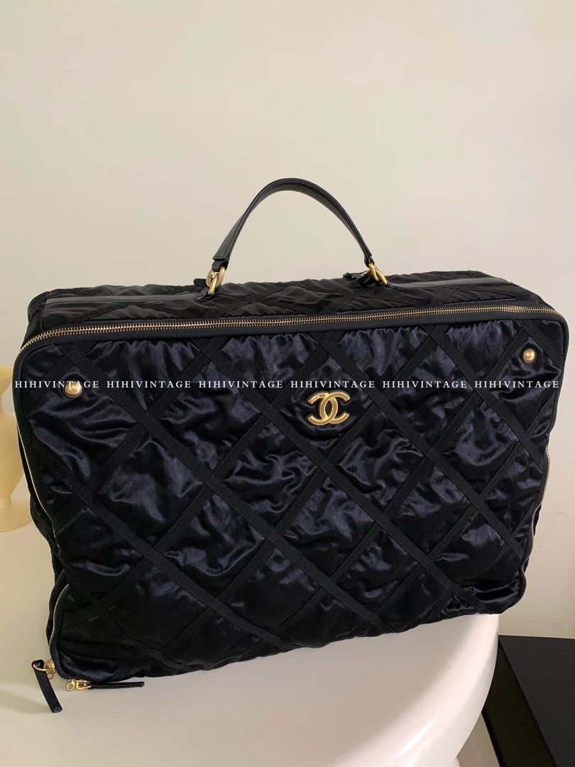 未使用 Chanel/香奈儿 HIHi/黑金大号尼龙公文包/2061648/SS