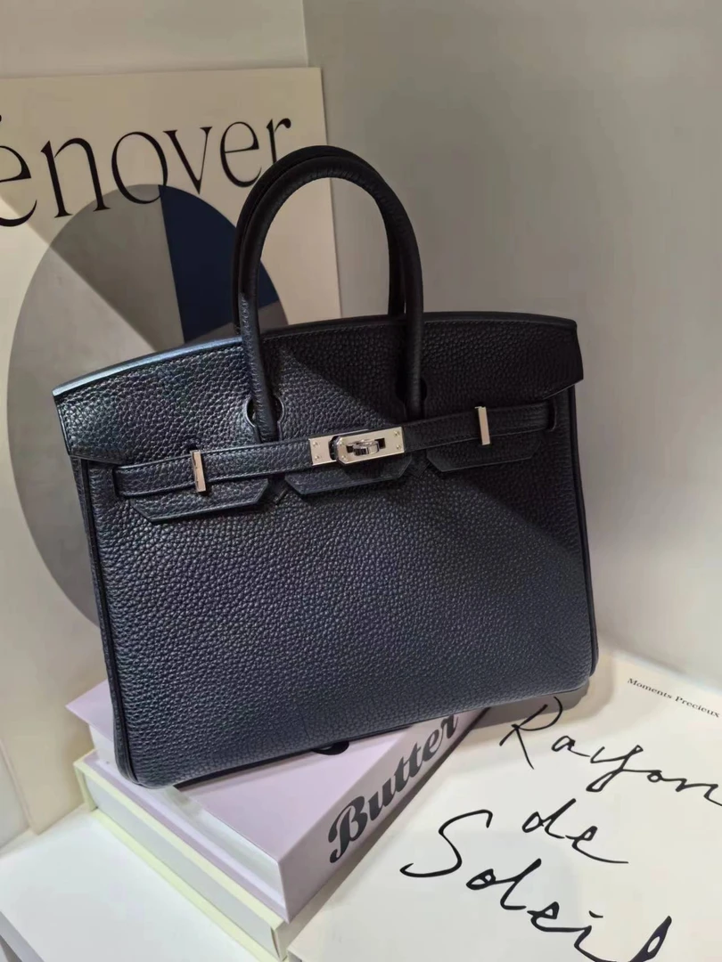 99新 Hermes/爱马仕 HIHI/ Hermes 爱马仕 黑银Birkin25 Z刻
