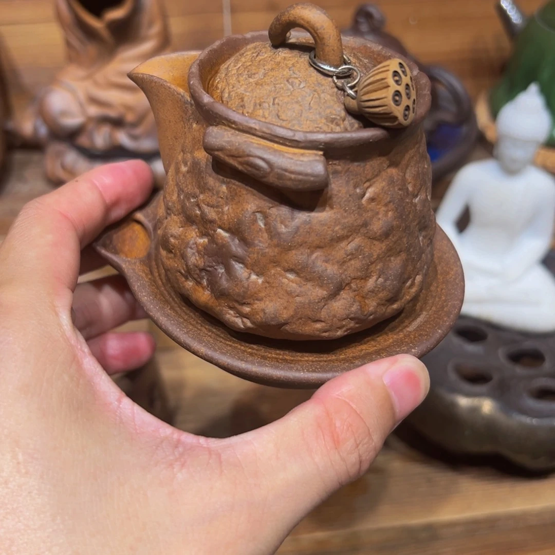 复古风格老陶泥系列茶盘茶具摆件