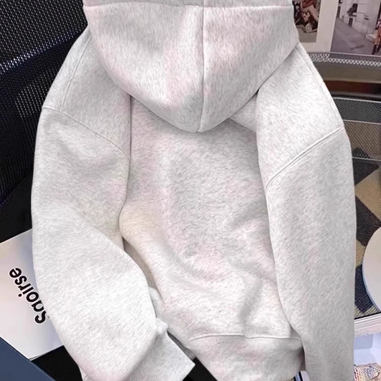 大码300斤卡通时尚风宽松卫衣男女秋冬潮流春秋韩版加绒加厚百搭