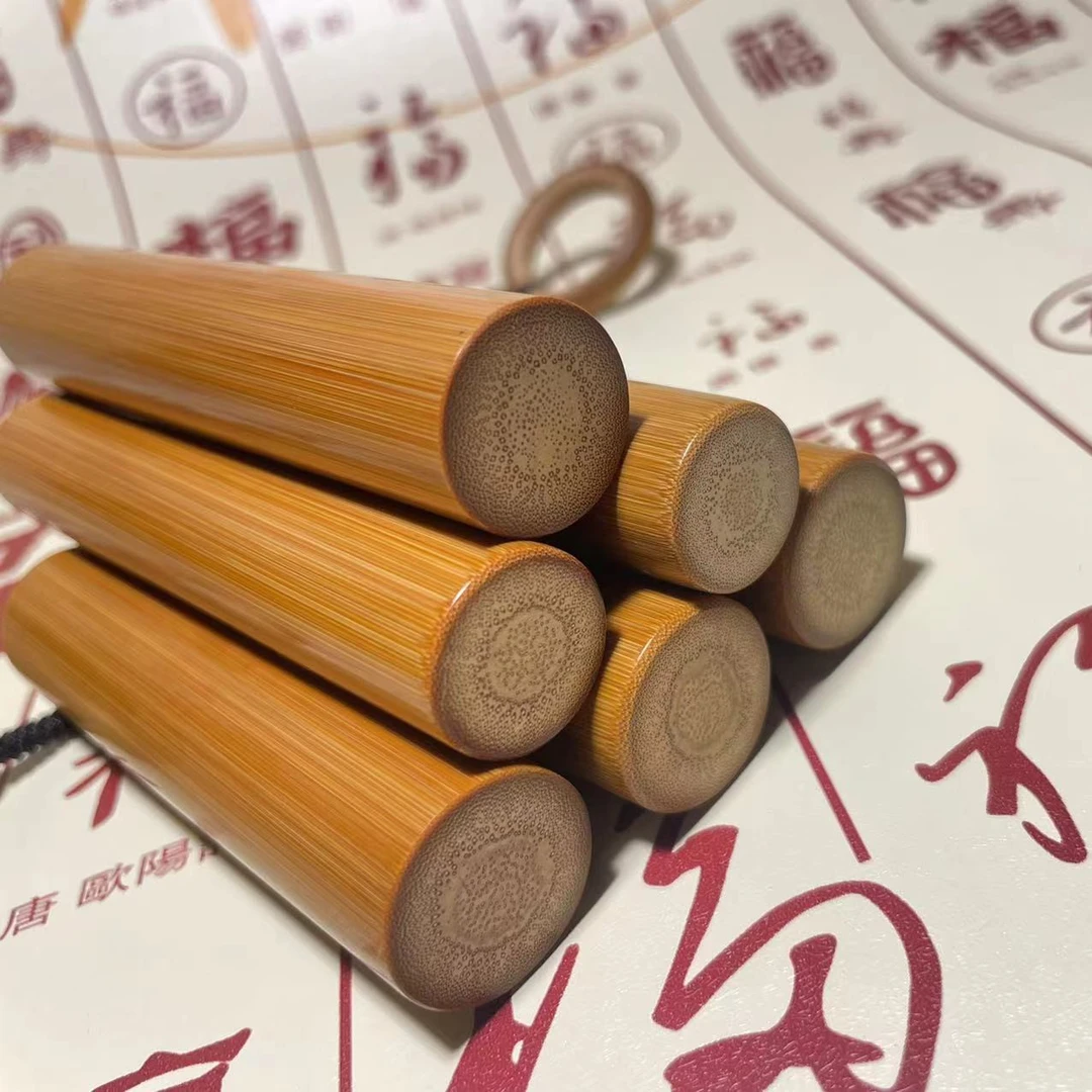 【不圆包退】精品正圆实心竹手把件玉竹红皮老料高密度文玩竹子杆男