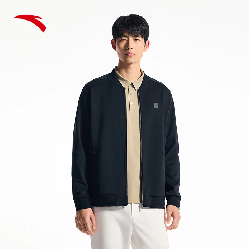 安踏精英系列丨易打理外套运动上衣男秋季通勤棒球领夹克运动服