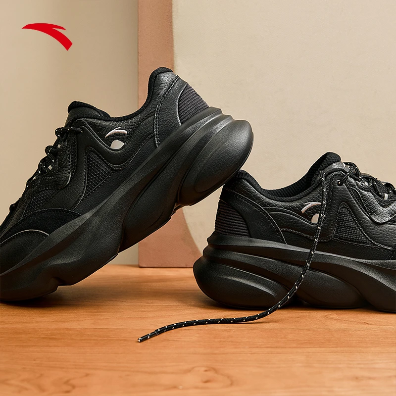 【新喵喵】安踏2024夏新款老爹鞋革面百搭美拉德风休闲鞋