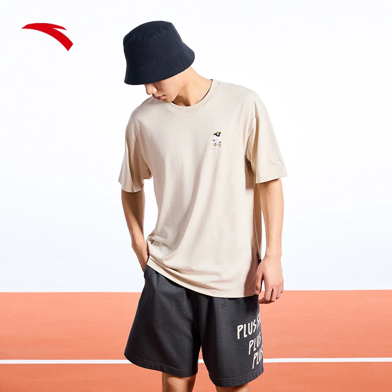 安踏插画联名款丨冰丝短袖男女同款夏季抗菌t恤运动宽松休闲上衣