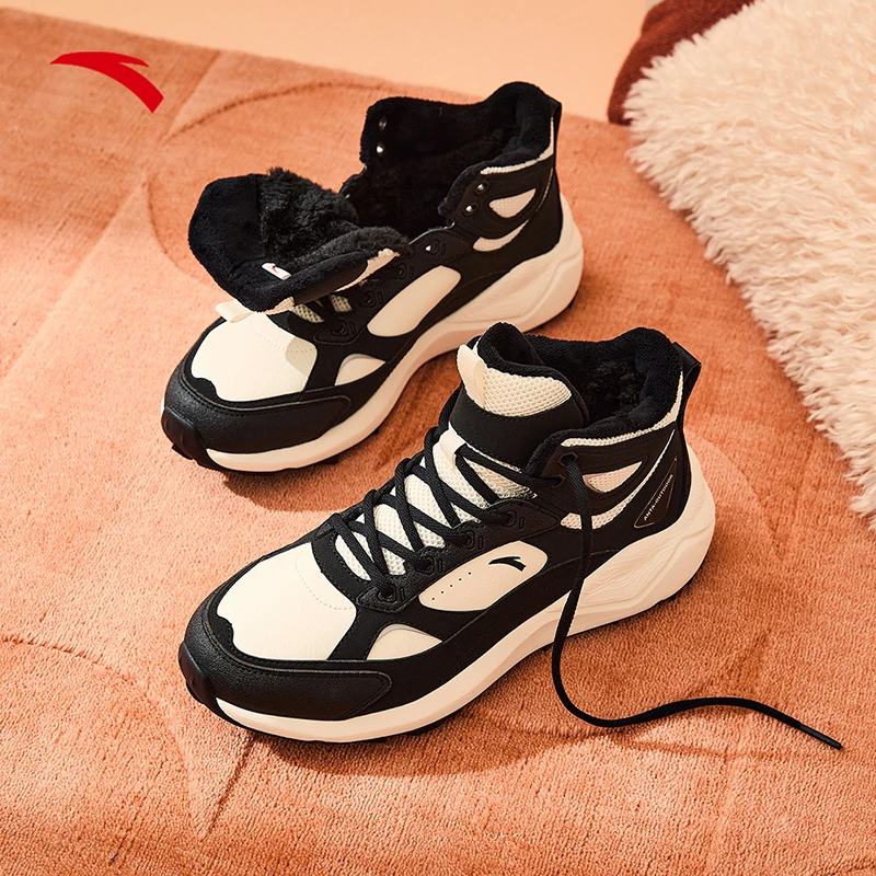 安踏踏洲丨加绒加厚保暖棉鞋男鞋女鞋冬季新款潮流高帮休闲运动鞋