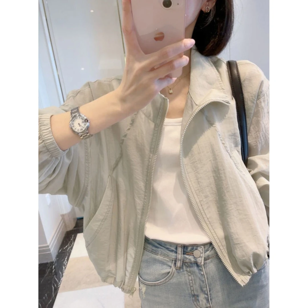 防晒衣女2024夏季新款慵懒风法式休闲时尚轻薄透气防晒衣短外套女