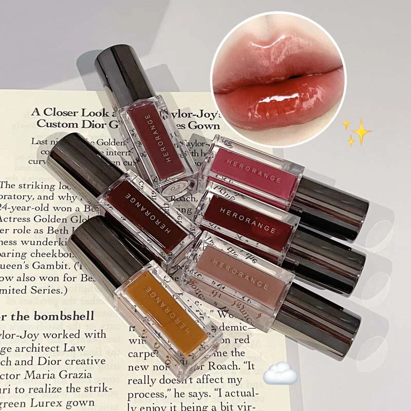 韩系冰透莹彩亮光镜面唇釉清透嘟嘟滋润夏日嫩妹唇彩学生平价唇蜜