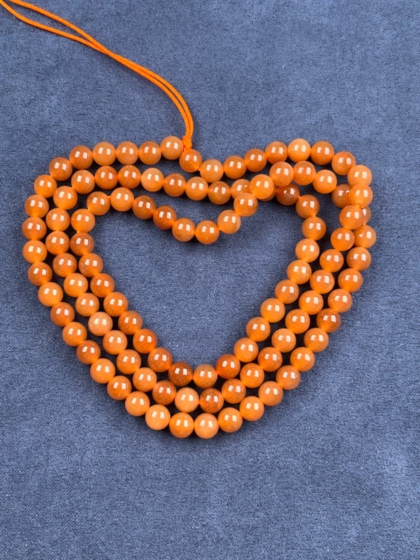 浓情蜜糖色油润和田玉糖玉6号圆珠项链/手链多用途