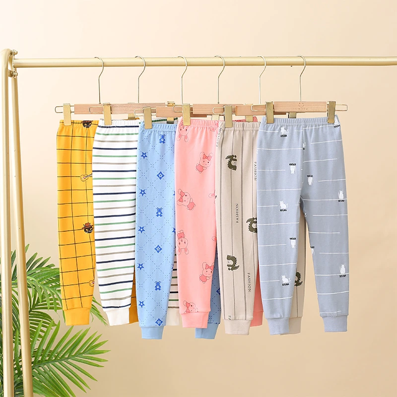 儿童纯棉秋裤保暖裤衬裤男女孩棉毛裤中大童睡裤男童女童单件线裤