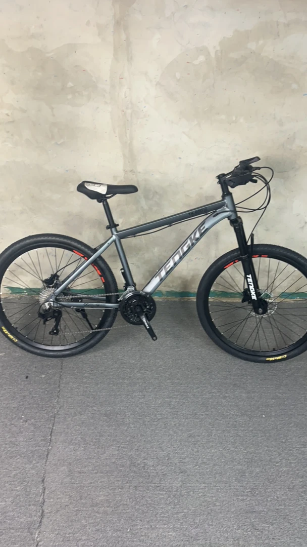 26寸27速新灰油刹铝架山地车黑胎