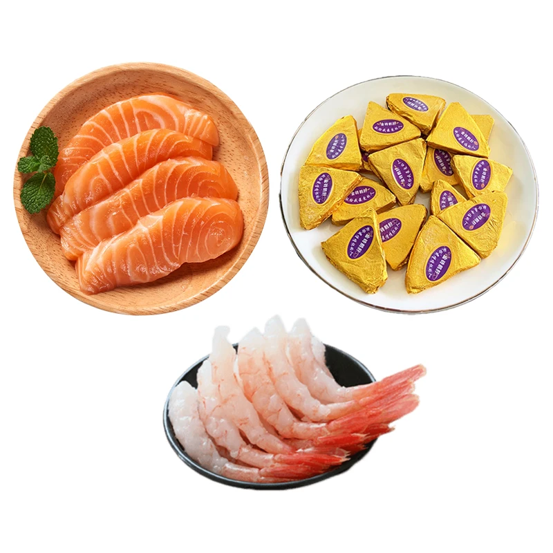 北极甜虾30尾+金砖鹅肝150g+三文鱼中段200g 刺身套餐即食寿司
