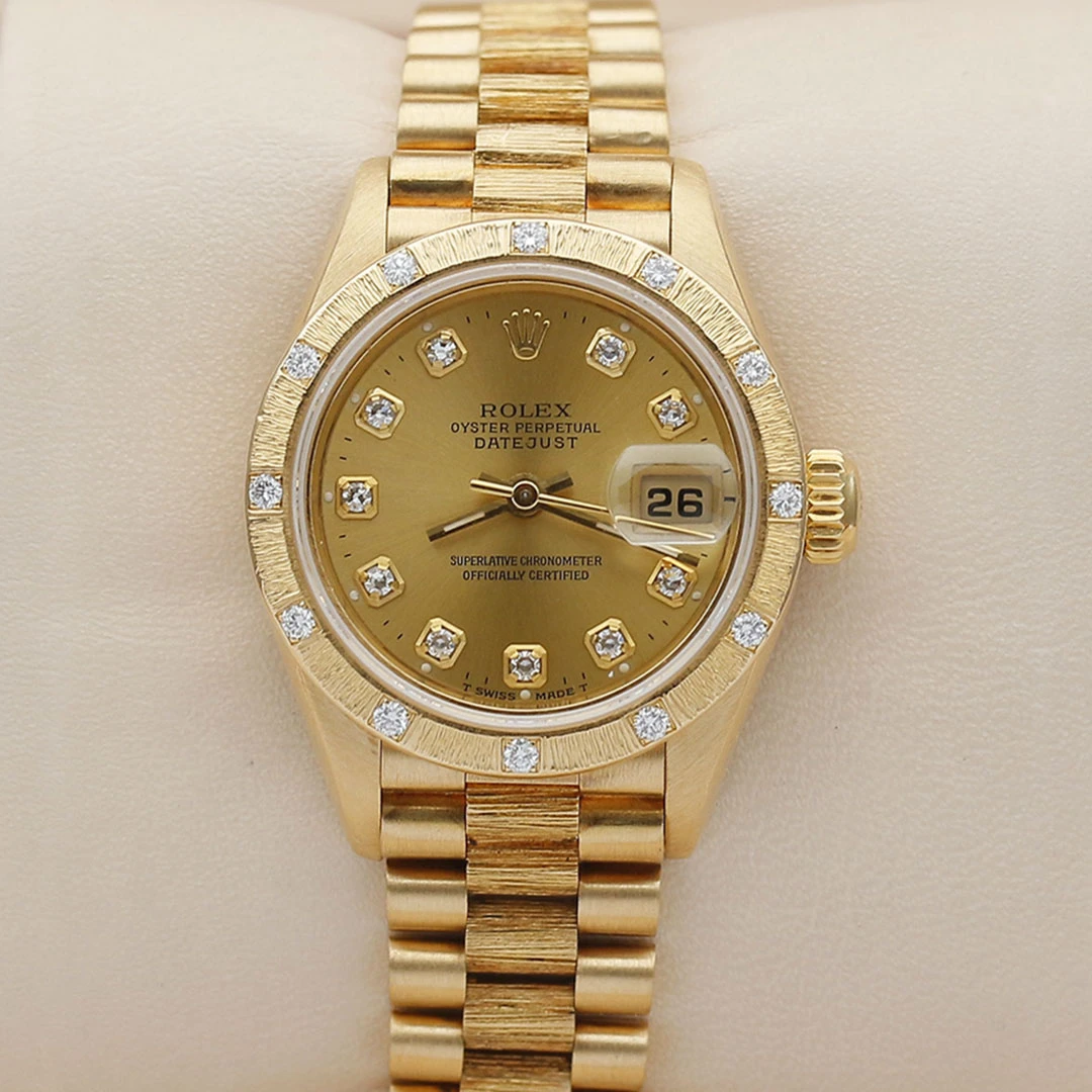 99新 Rolex/劳力士 特惠日志型69288原钻26mm自动机械时尚女表