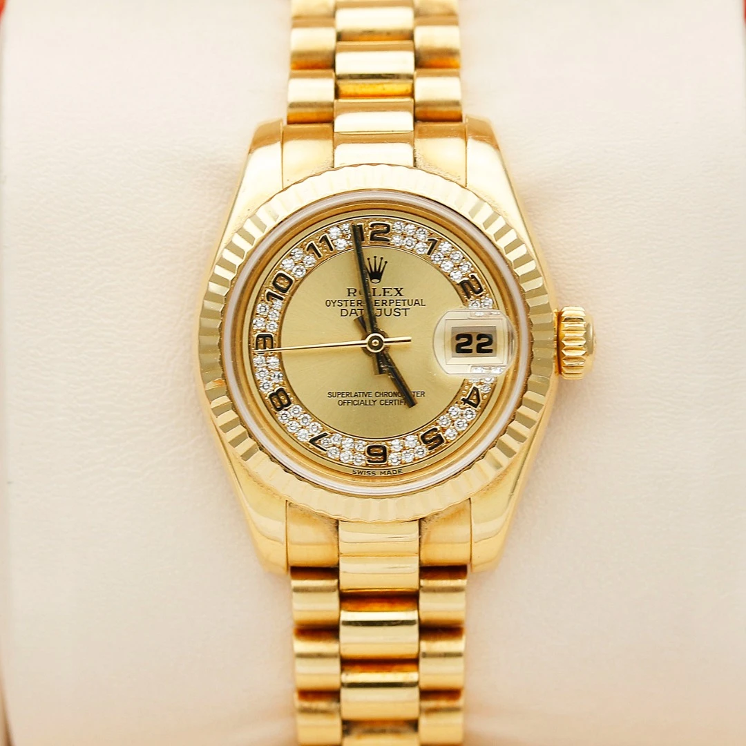 99新 Rolex/劳力士 日志179178/自动机械/26mm/原镶钻/单表