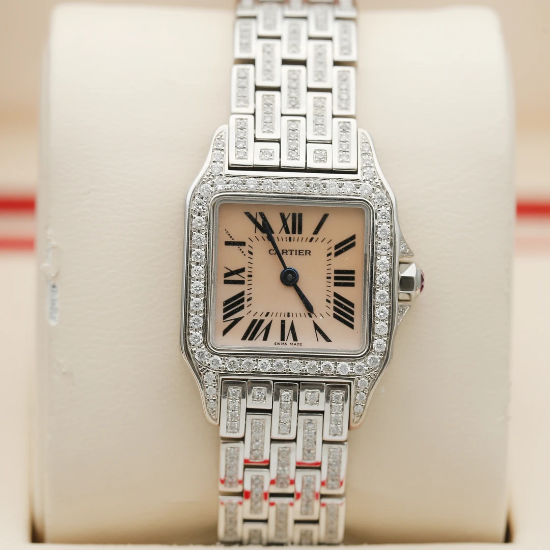 99新 Cartier/卡地亚 添珍严选/山度士系列/精钢后钻/20mm/女表