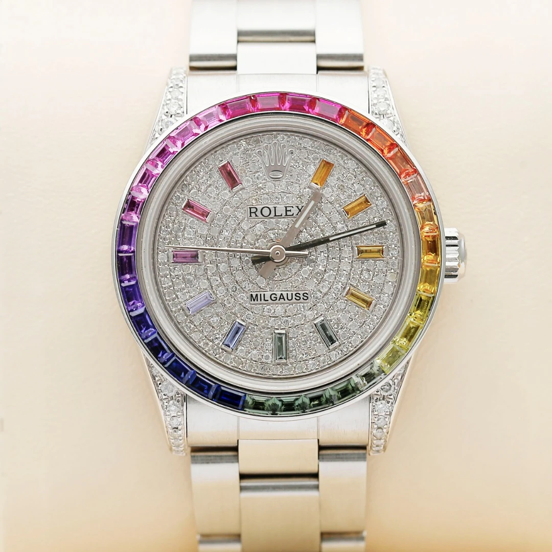 99新 Rolex/劳力士 蚝式恒动77080/自动机械/31mm/单表/后镶钻