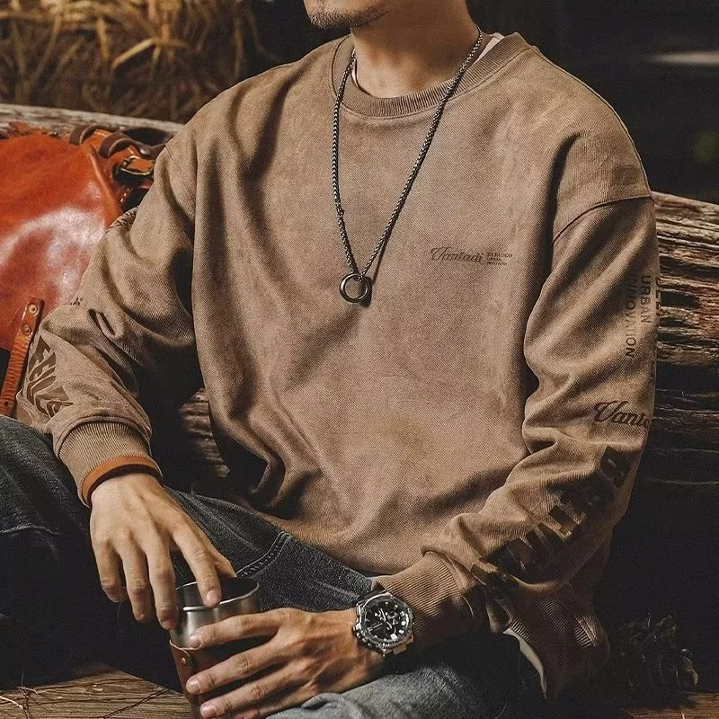 加绒加厚卫衣男秋冬季新款大码男士重磅宽松无帽长袖上衣打底百搭