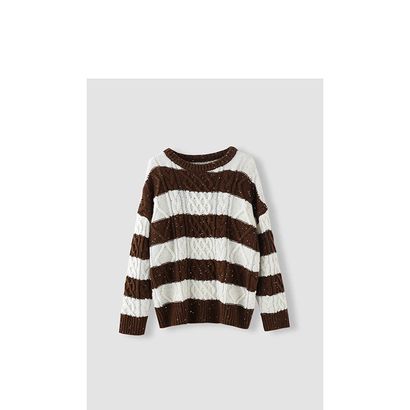 【直播间同价】舒适秋冬保暖经典条纹针织衫多色YXZJ045X