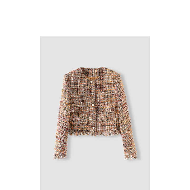 2024年女款针织外套小香风气质短款时尚设计师 花色OXZC049