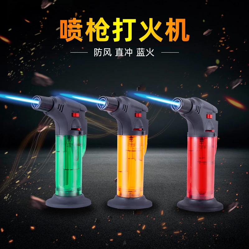 长嘴直冲点火枪可充气创意雪茄高温焊枪喷枪气体防风艾灸打火机