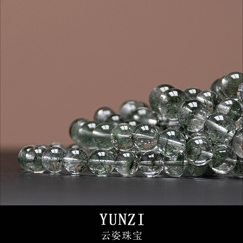 【毕业】巴西净体千层星光绿幽灵水晶手串 尺寸可选 产品多样性发一