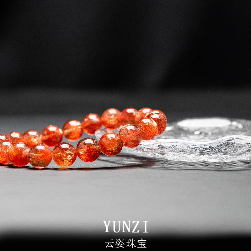 天然毕业级老矿透体金太阳日光石手串 尺寸可选 产品多样性发一