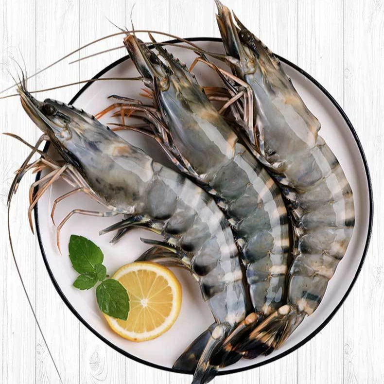 新鲜鲜冻黑虎虾大个头 一斤装