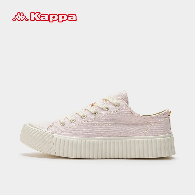 Kappa背靠背女款百搭低帮帆布鞋春季休闲透气小白鞋K0B45VS32