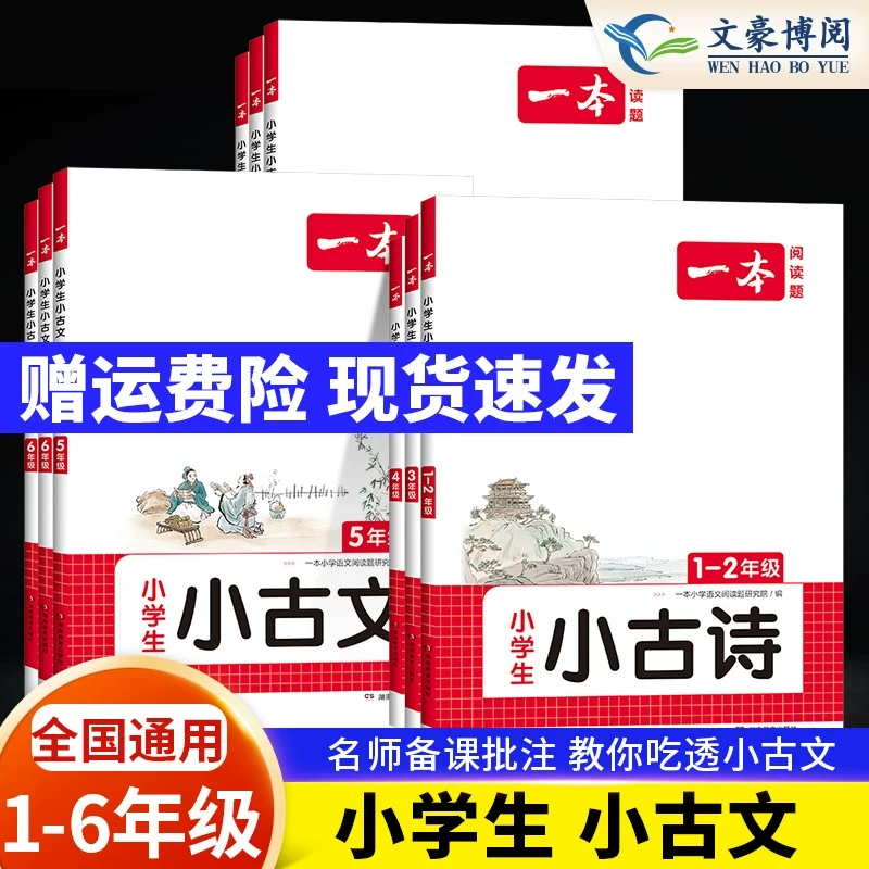 2024一本小古文语文一二三四五六年级小学古诗词阅读训练100篇