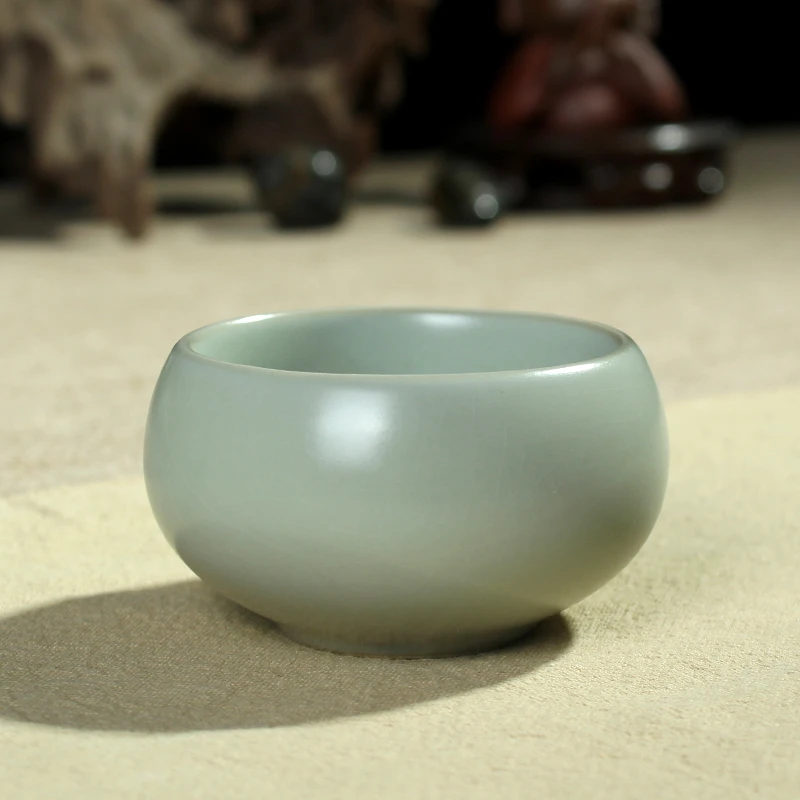 汝道（RUDAO）汝窑茶杯品茗杯功夫茶具单杯可养蝉翼开片汝瓷杯子