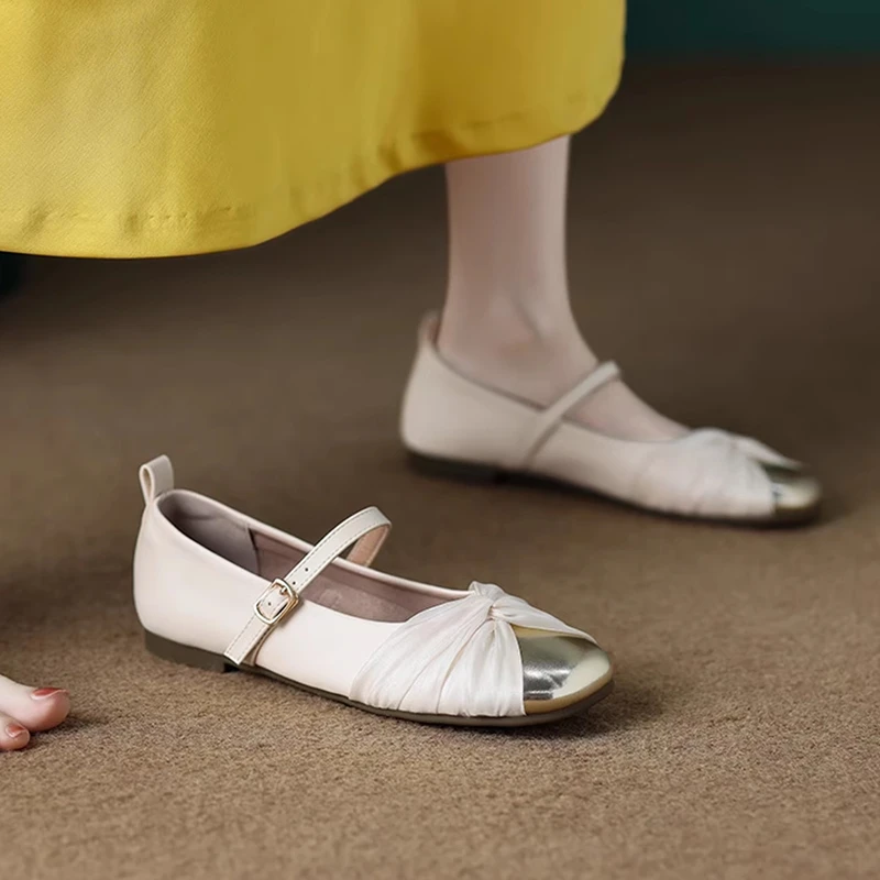 木木638-12鞋子女2025新款配裙子豆豆单鞋夏天不累脚玛丽珍女鞋
