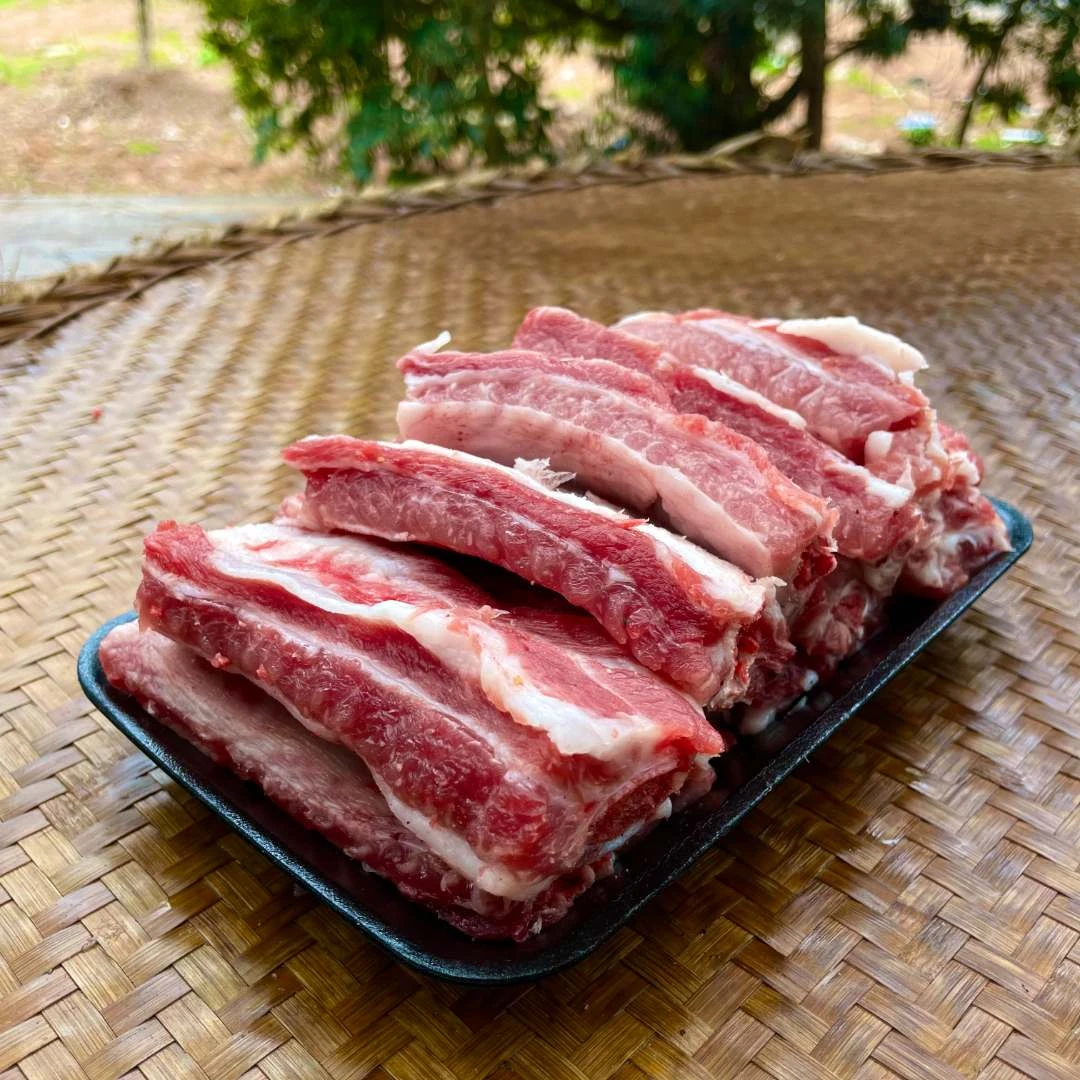 【排骨】徽州山区农家散养土黑猪猪肉顺丰生鲜包邮肋排带脊骨