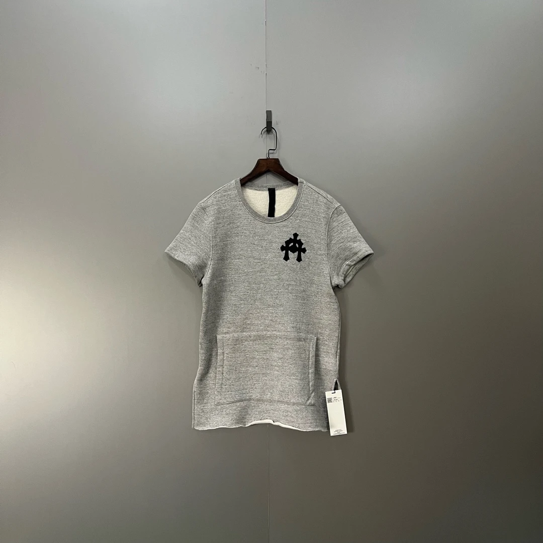 Chrome Hearts 克罗心 灰色三十字贴皮短袖 S码/98新/公价10000