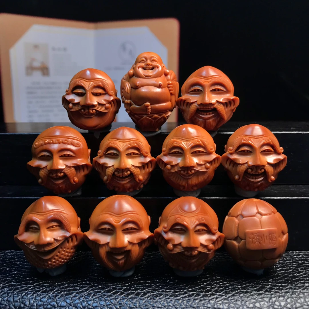 【琢礼】孙小娟【殷派十八罗汉】2.1*2.2南工苏工橄榄核雕XJ408002