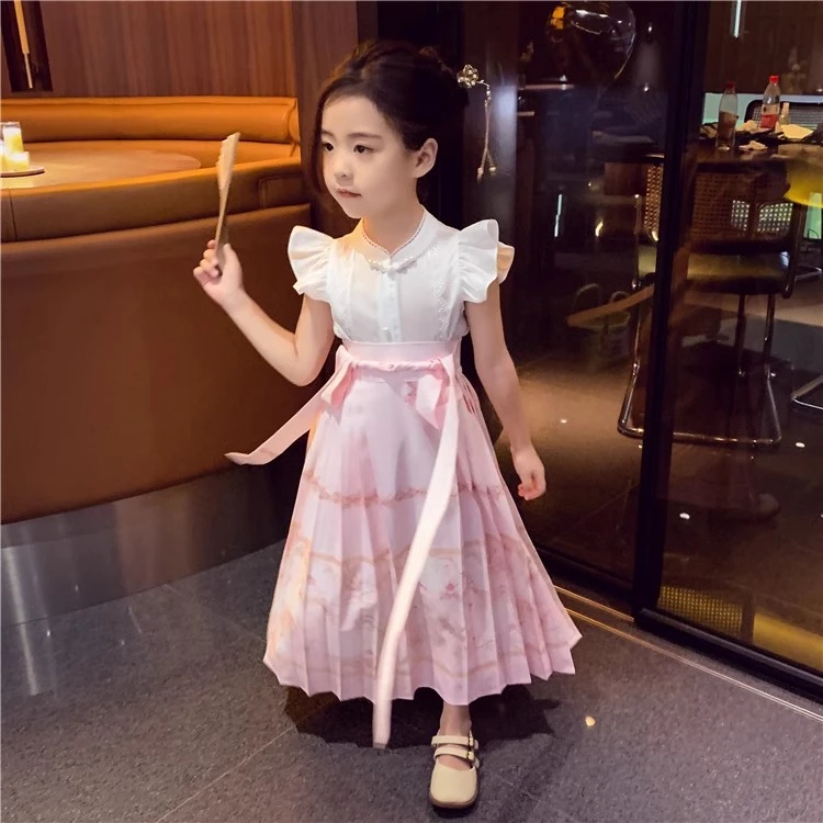 【宠粉浮力】米米哈罗女童马面裙国风超仙套装裙 QS23361 QS23360