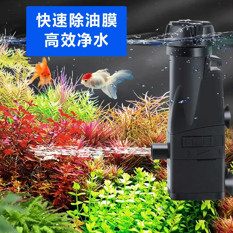 鱼缸除油膜器油膜处理器油膜浮头快速去油污小鱼缸过滤内置增氧