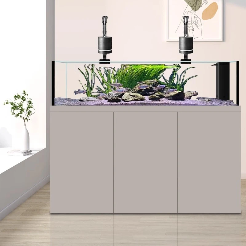高雅系列鱼缸2024立式客厅一体溪流缸底滤屏风大型超白玻璃水族箱