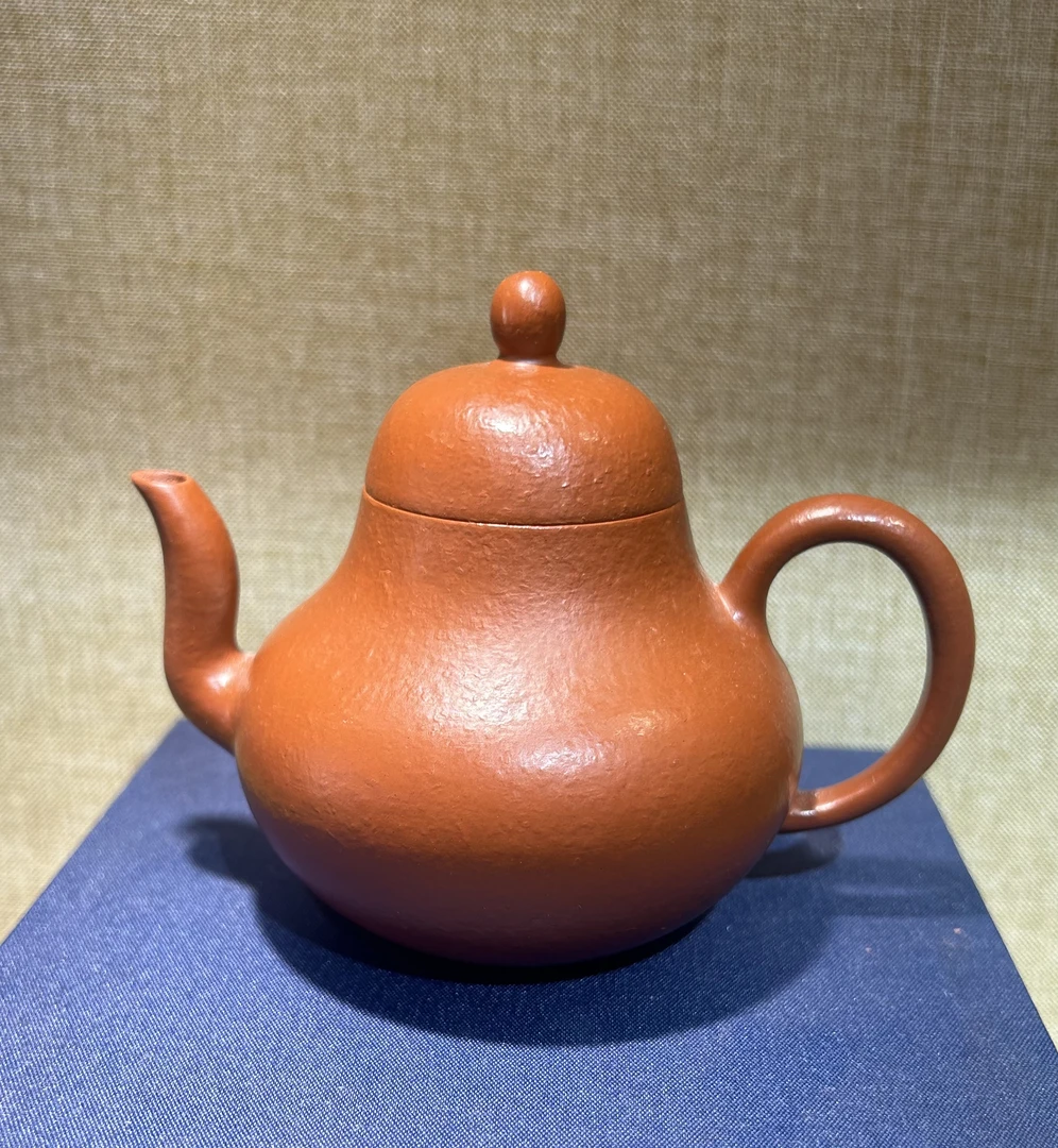 原矿粗砂朱泥半手工思婷壶150cc