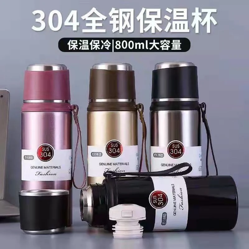 户外运动保暖水壶全钢盖车载长效保温72小时保温水杯男士