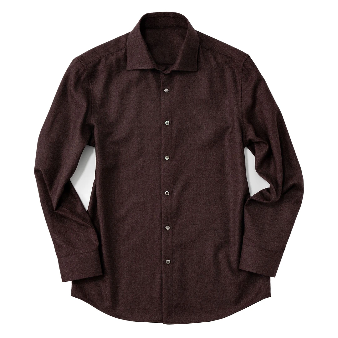 【51.6%绵羊毛48.4%山羊绒】衬衫秋冬商务柔软舒适保暖223WAK2101