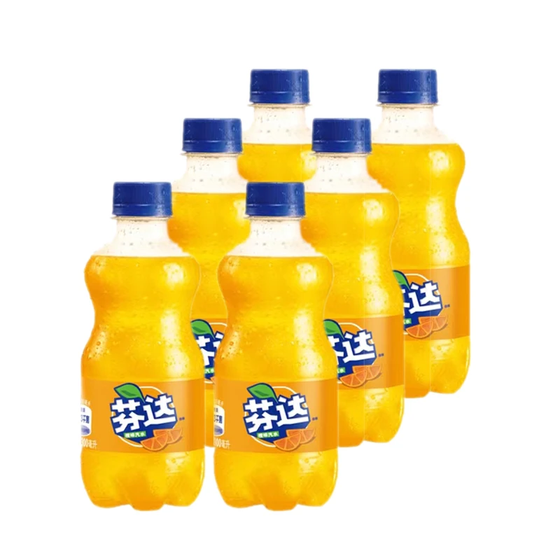 橙味芬达含糖300ML*6瓶果味气泡水订婚家宴过年解渴休闲饮料饮品