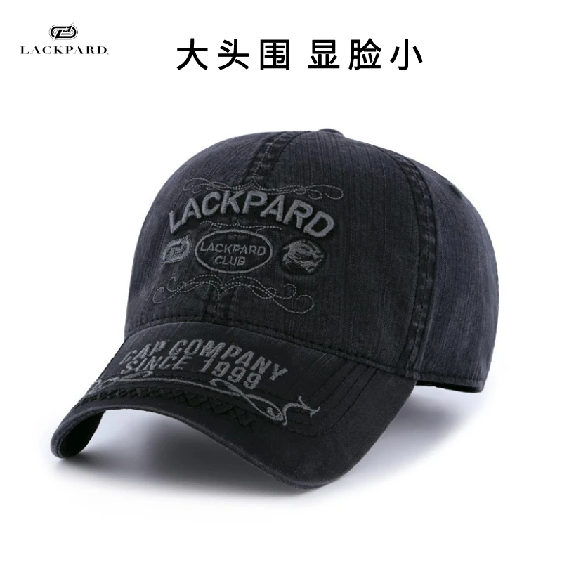 LACKPARD鸭舌帽男士春夏软全棉顶棒球帽户外大帽檐显脸小百搭帽子