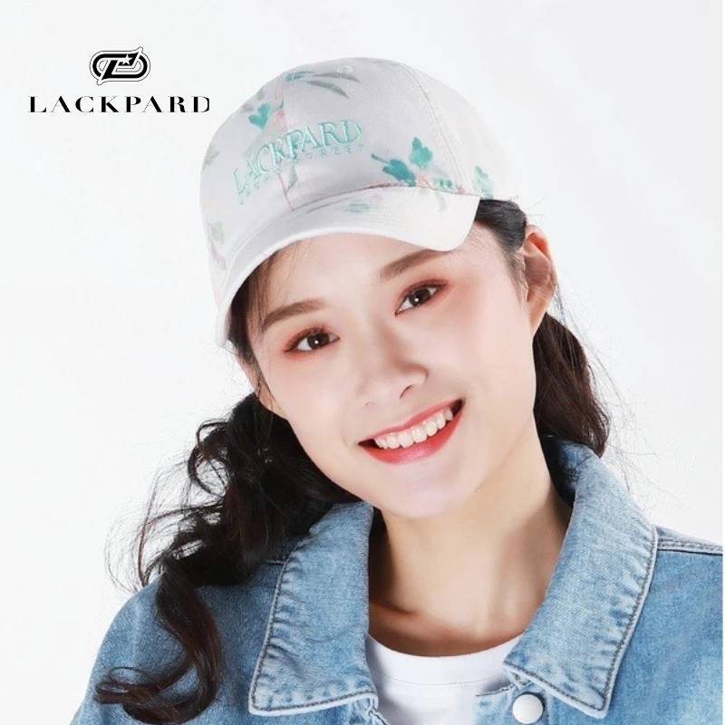 LACKPARD棒球帽女生短发秋冬软顶碎花帽子遮阳显脸小百搭鸭舌帽