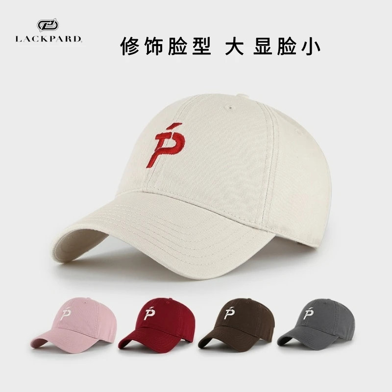 LACKPARD棒球帽纯棉刺绣春夏款软顶帽子防晒透气宽檐显脸小鸭舌帽
