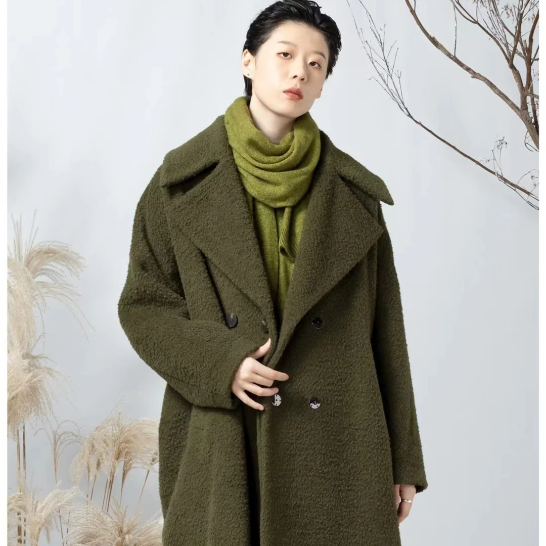 大衣外套长款双面