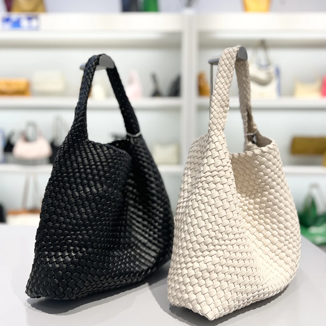 OMI女包手工编织包子母包大容量托特包百搭单肩手提女包腋下包潮