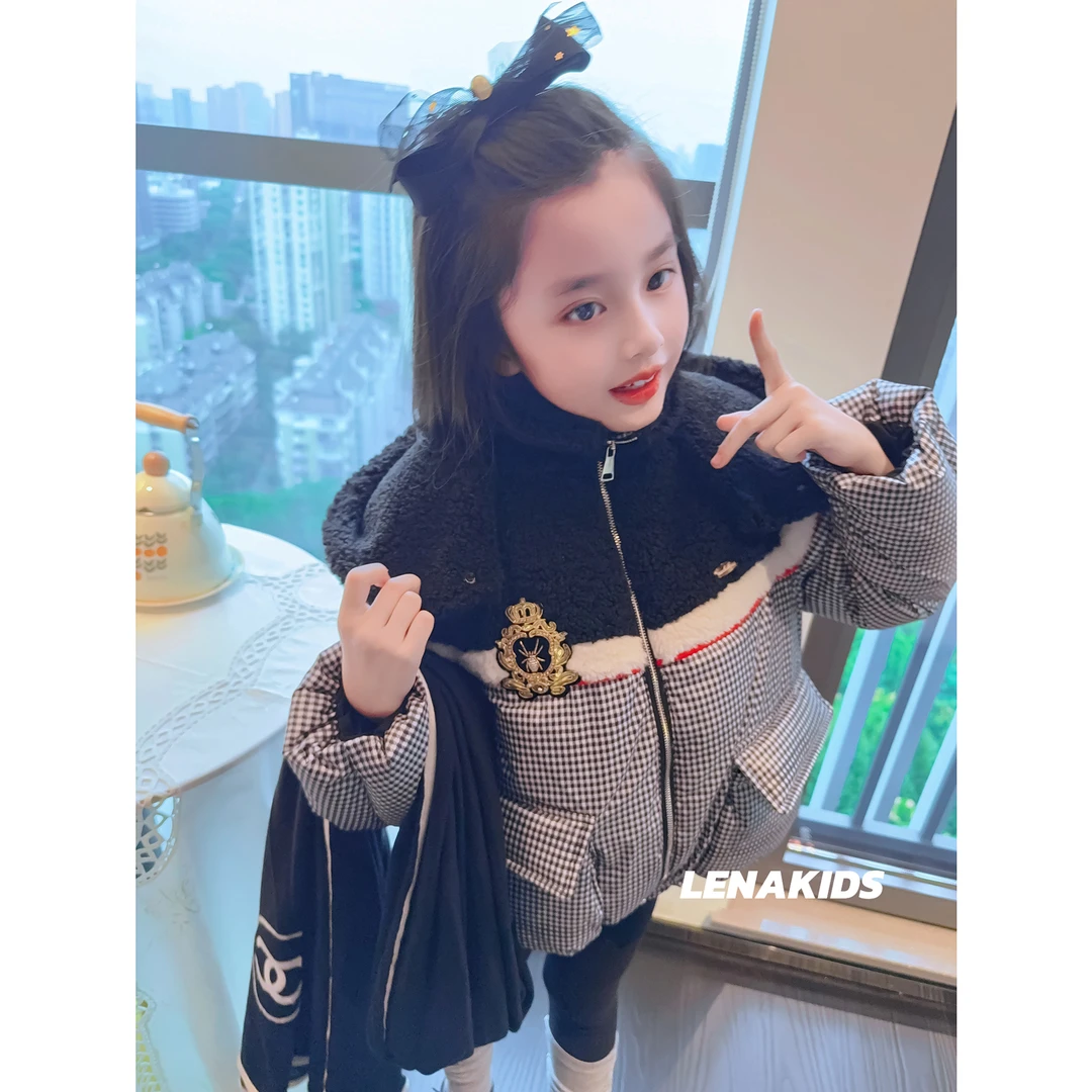 Lenakids【现货】90白鸭绒·气质高定女宝羽绒服24102501