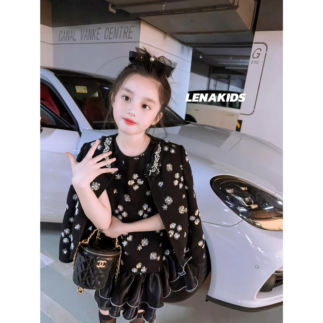 Lenakids90白鸭绒·羽绒小香风高定重工气质时髦洋气女宝24110702