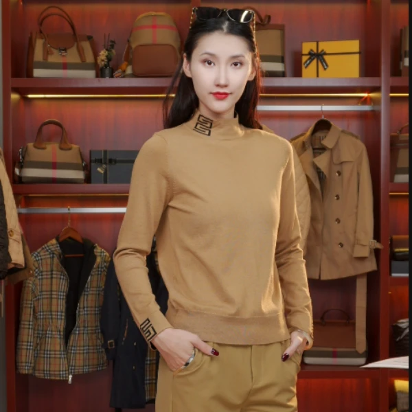 秋冬新款半高领针织套头打底衫170381