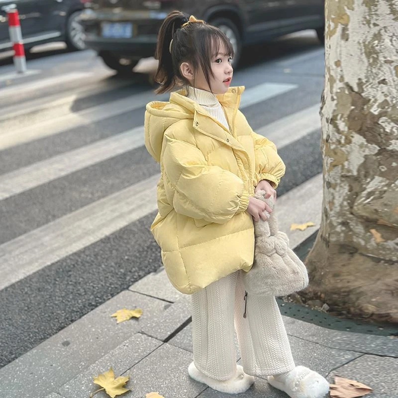 女童加厚服冬季新款中长款儿童冬装时髦棉衣保暖外套潮