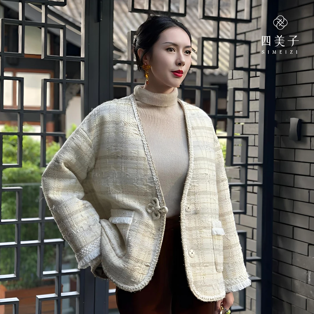 四美子梦西洲冬季磨毛复古鸭绒羽绒服外套气质百搭时尚女装新品